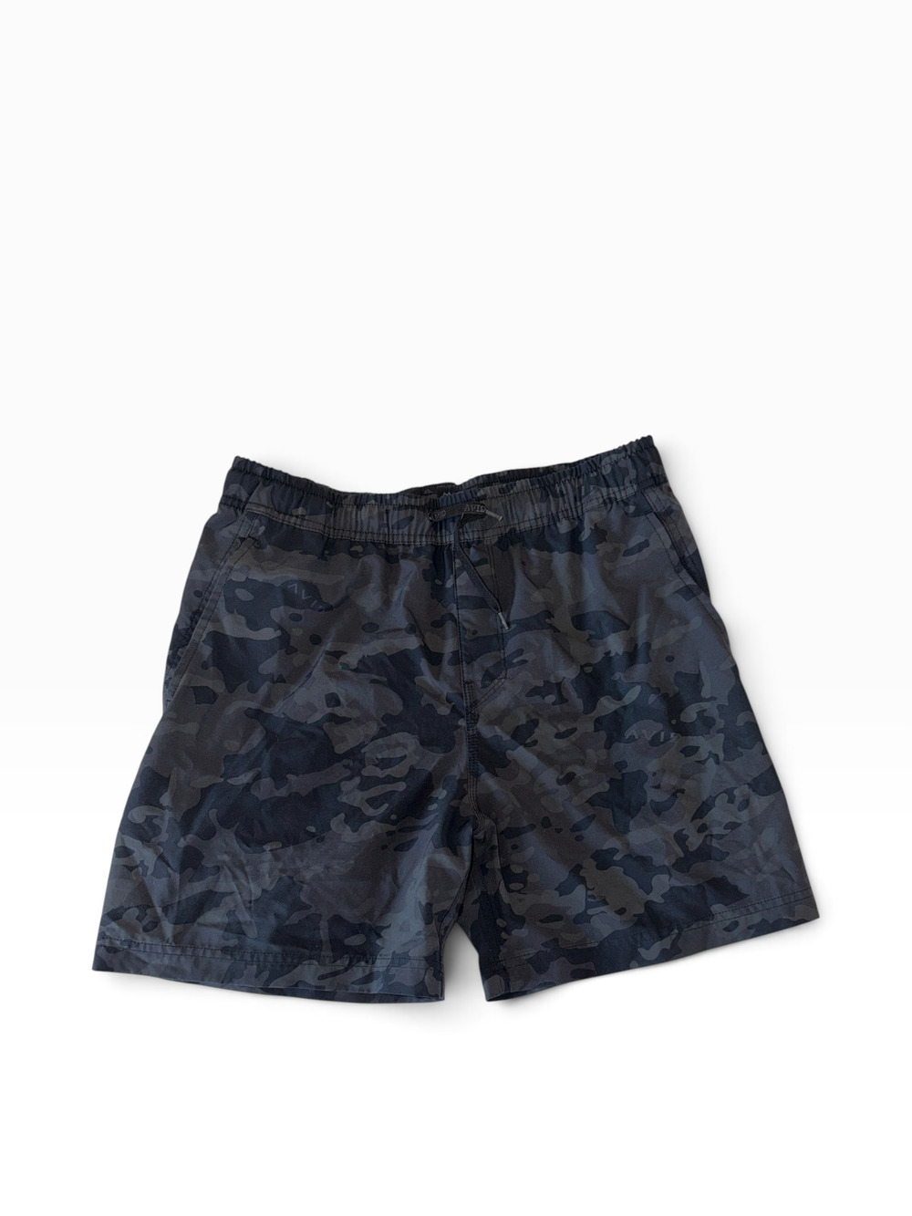 Avid Men's Camo Shorts | Black | Size M | Athletic Fit, Zip Pockets, Mesh Liner